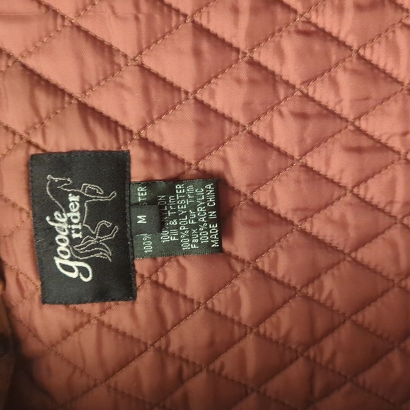 Ladies Faux Suede Vest with Hood - Picture 3 of 4